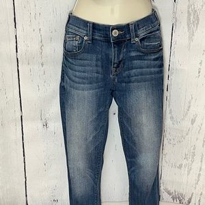 Express Mid Rise Medium Wash Skinny Jeans Size 0S (short) Pre-owned